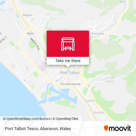 Port Talbot Tesco, Aberavon map