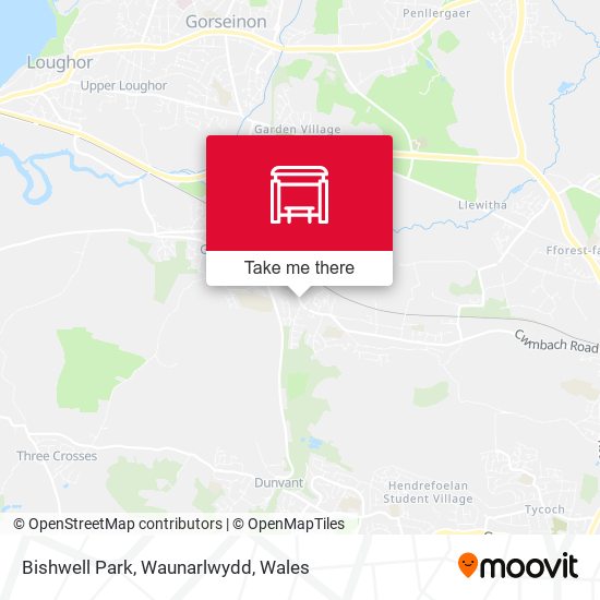 Bishwell Park, Waunarlwydd map