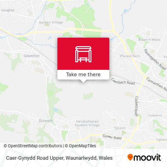 Caer-Gynydd Road Upper, Waunarlwydd map