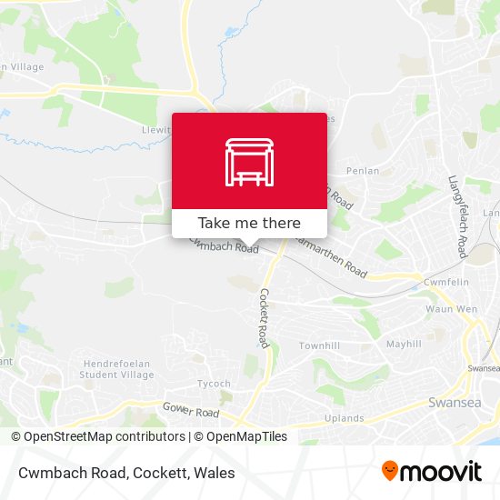 Cwmbach Road, Cockett map