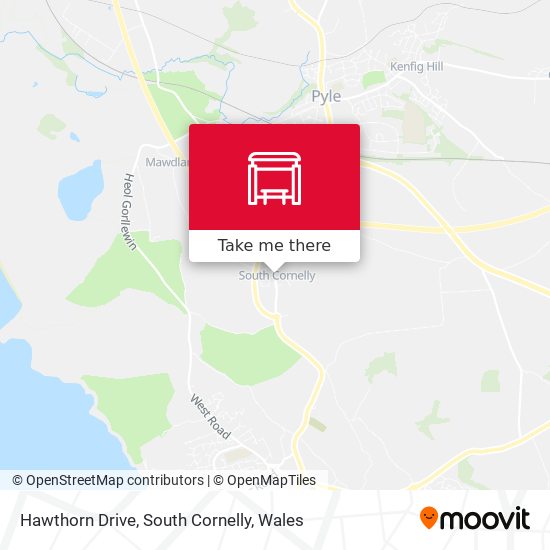 Hawthorn Drive, South Cornelly map