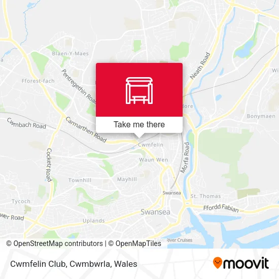 Cwmfelin Club, Cwmbwrla map