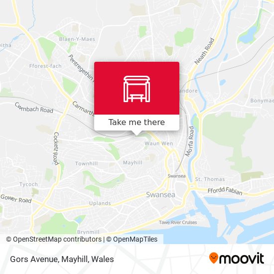 Gors Avenue, Mayhill map