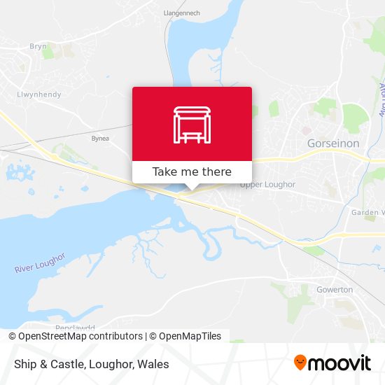 Ship & Castle, Loughor map