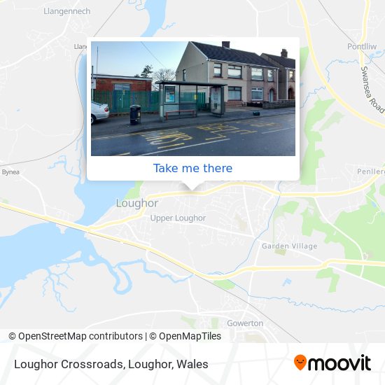 Loughor Crossroads, Loughor map