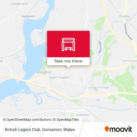 British Legion Club, Gorseinon map