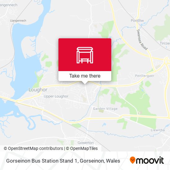 Gorseinon Bus Station Stand 1, Gorseinon map
