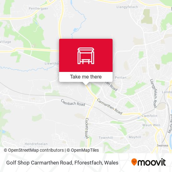 Golf Shop Carmarthen Road, Fforestfach map