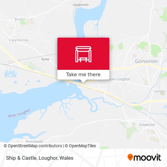 Ship & Castle, Loughor map