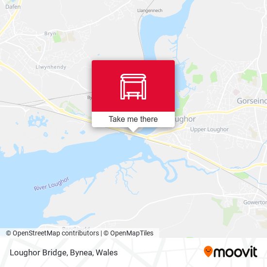 Loughor Bridge, Bynea map