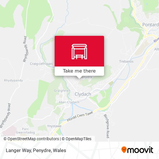 Langer Way, Penydre map