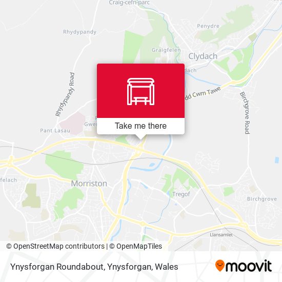 Ynysforgan Roundabout, Ynysforgan map