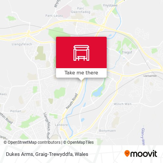 Dukes Arms, Graig-Trewyddfa map