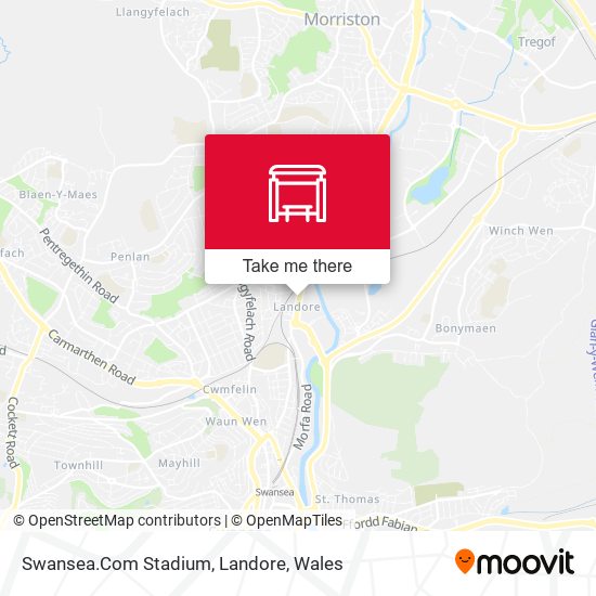 Swansea.Com Stadium, Landore map