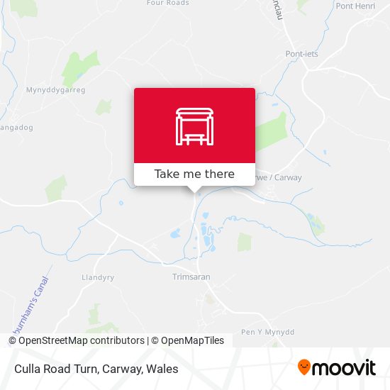 Culla Road Turn, Carway map