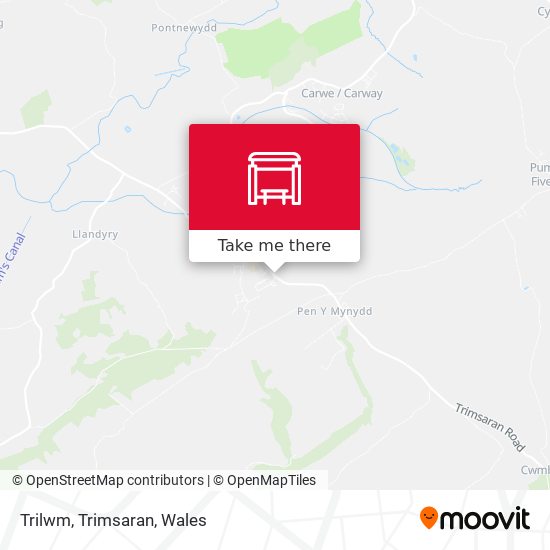 Trilwm, Trimsaran map