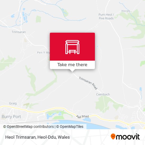 Heol Trimsaran, Heol-Ddu map
