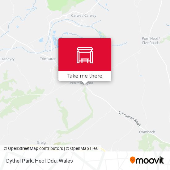 Dythel Park, Heol-Ddu map