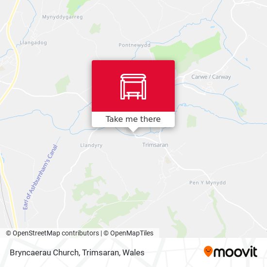 Bryncaerau Church, Trimsaran map