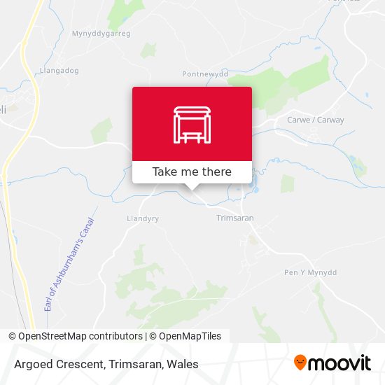 Argoed Crescent, Trimsaran map