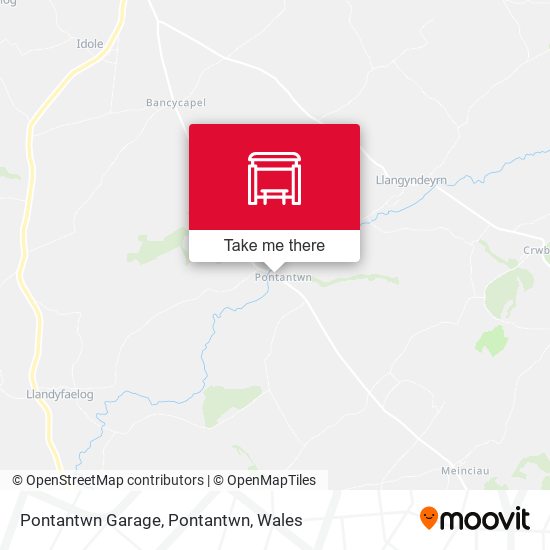 Pontantwn Garage, Pontantwn map