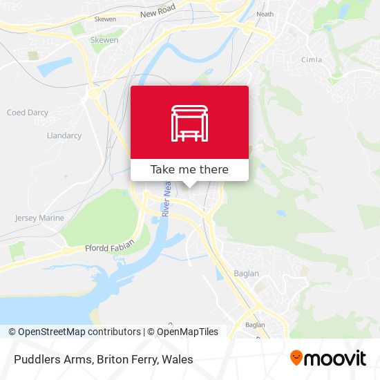 Puddlers Arms, Briton Ferry map