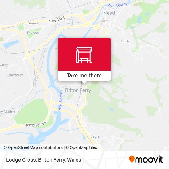 Lodge Cross, Briton Ferry map