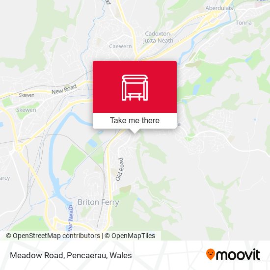 Meadow Road, Pencaerau map