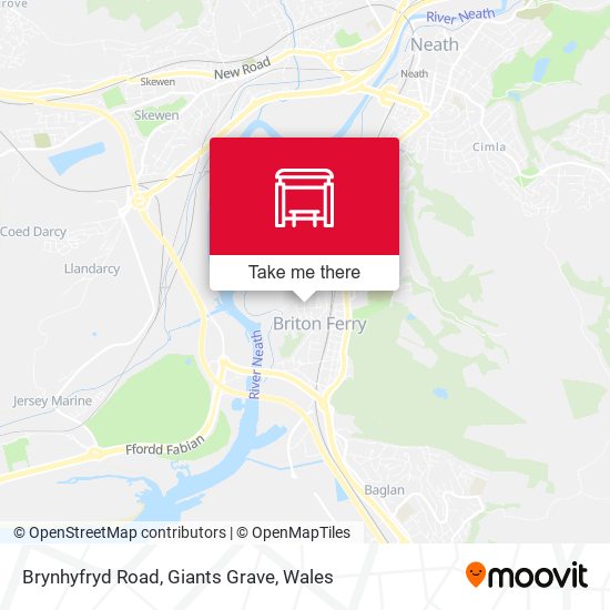 Brynhyfryd Road, Giants Grave map