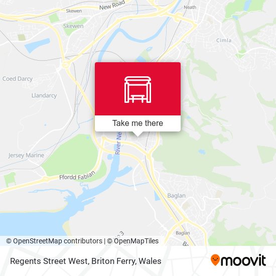 Regents Street West, Briton Ferry map