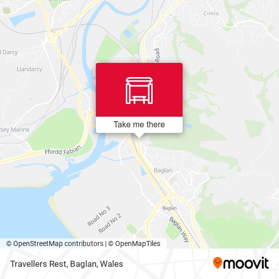 Travellers Rest, Baglan map