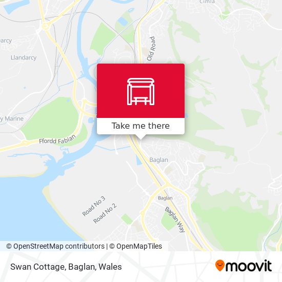 Swan Cottage, Baglan map