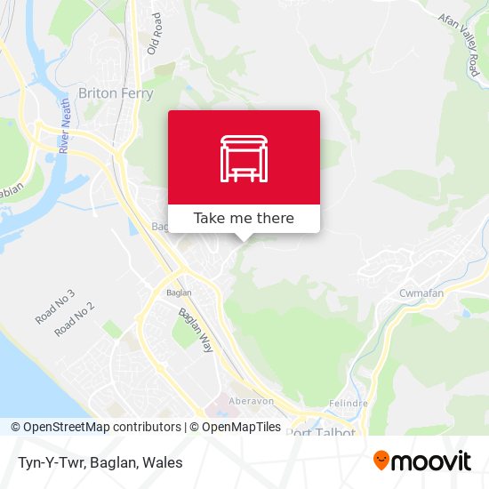 Tyn-Y-Twr, Baglan map