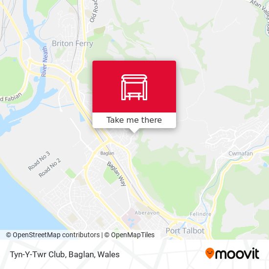 Tyn-Y-Twr Club, Baglan map