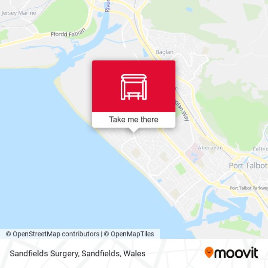 Sandfields Surgery, Sandfields map