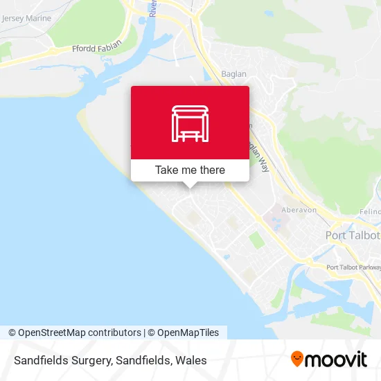 Sandfields Surgery, Sandfields map