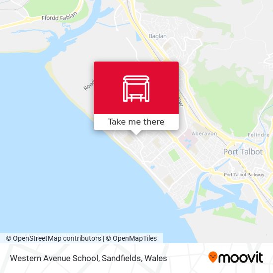 Western Avenue School, Sandfields map