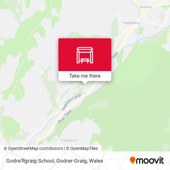 Godre'Rgraig School, Godrer-Graig map