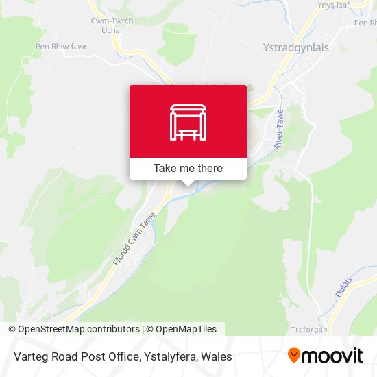 Varteg Road Post Office, Ystalyfera map