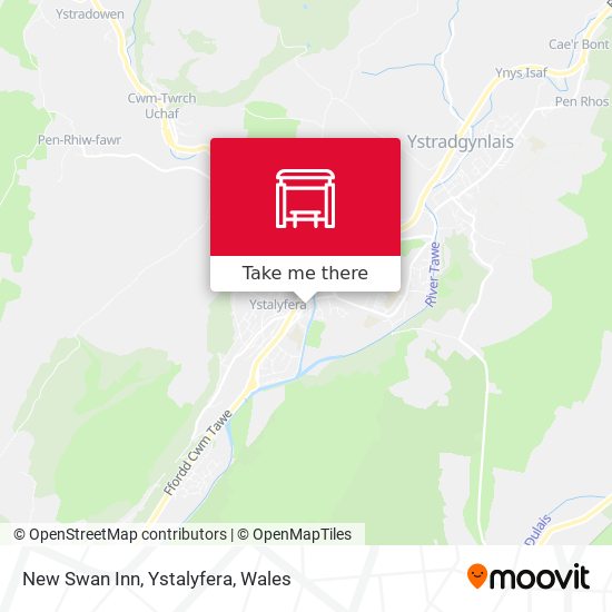 New Swan Inn, Ystalyfera map