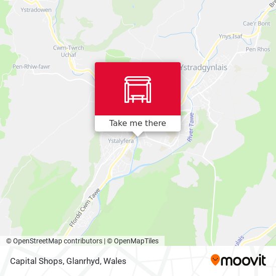Capital Shops, Glanrhyd map