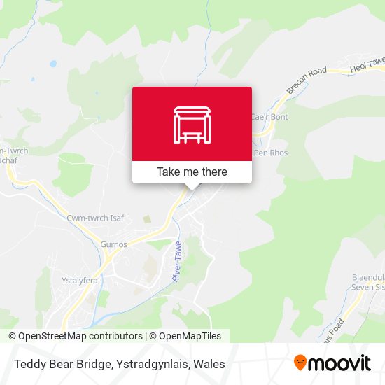 Teddy Bear Bridge, Ystradgynlais map