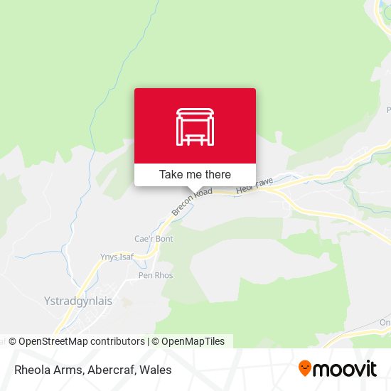 Rheola Arms, Abercraf map