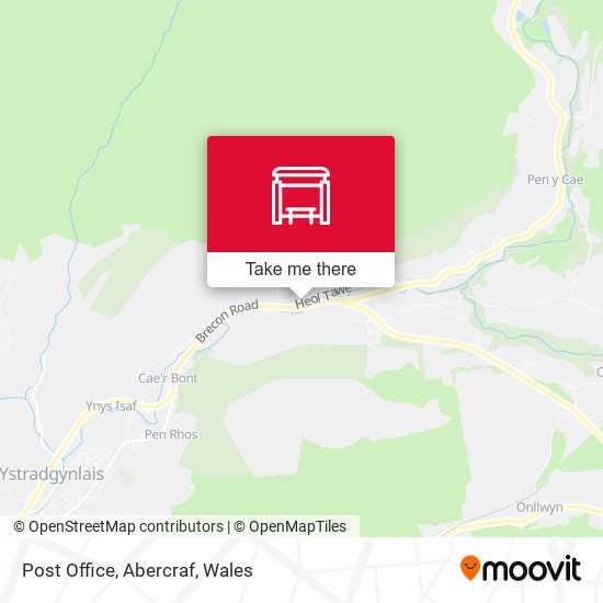 Post Office, Abercraf map