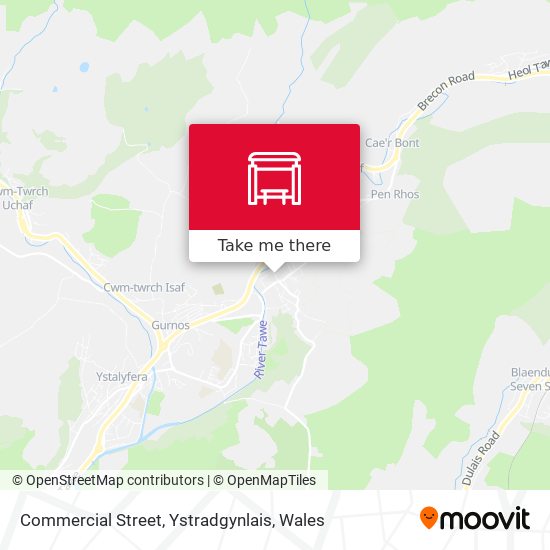 Commercial Street, Ystradgynlais map