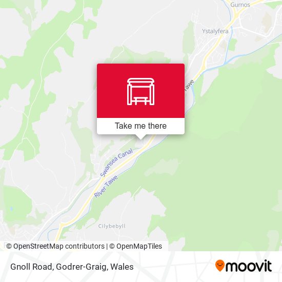 Gnoll Road, Godrer-Graig map