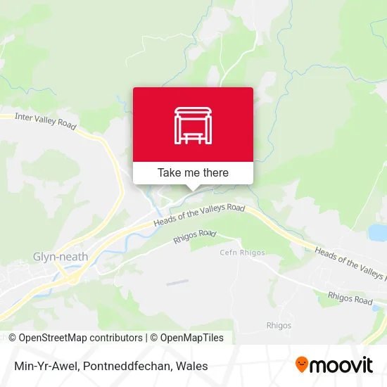 Min-Yr-Awel, Pontneddfechan map