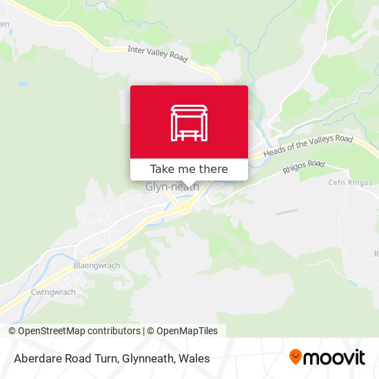 Aberdare Road Turn, Glynneath map