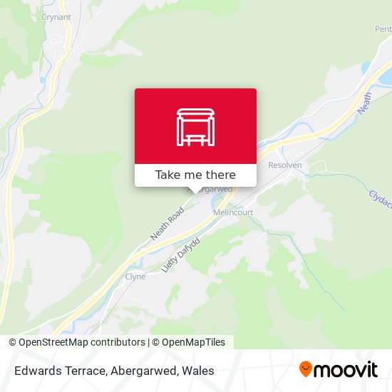 Edwards Terrace, Abergarwed map