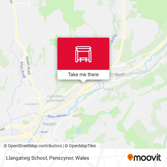 Llangatwg School, Penscynor map